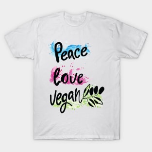 Peace love vegan T-Shirt